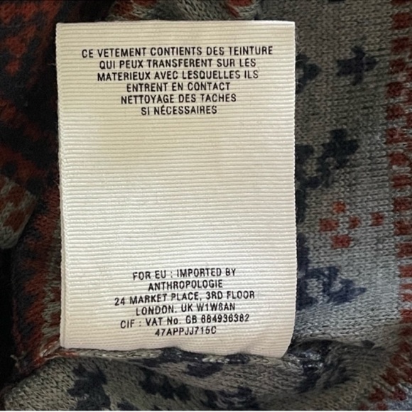 Anthropologie Convertible Floral Puffer Quilted Jacket Vest In Green Blue Size S - Picture 11 of 13